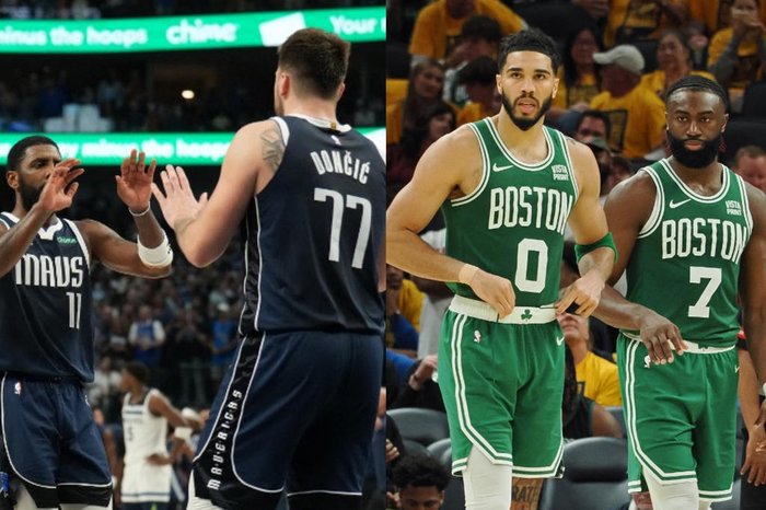 Montagem de fotos de Jesse D. Garrabrant e Ron Hoskins / NBAE / Getty Images / Getty Images via AFP