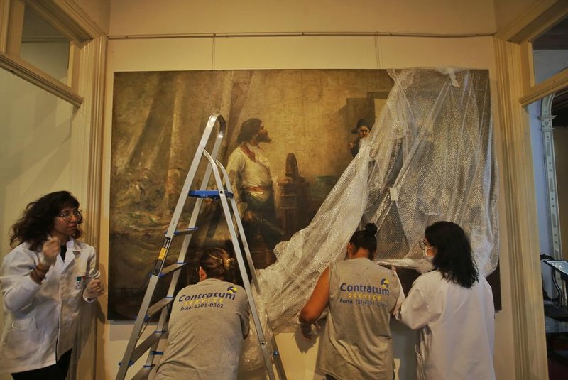 PORTO ALEGRE, RS, BRASIL - 05/02/2024  - Museu Júlio de Castilhos ainda está danificado por conta do último temporal.Árvore teria caído por cima de parte do prédio. FOTO: LAURO ALVES, AGÊNCIA RBS<!-- NICAID(15670114) -->