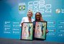 Rebeca Andrade e Nadia Comaneci se encontram em painel da COB Expo