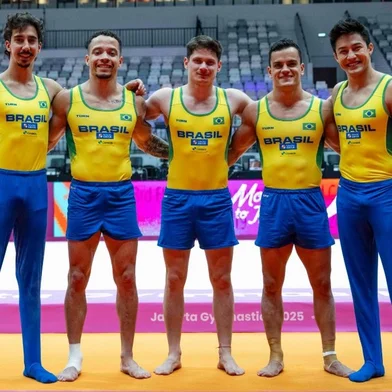Vitaliy Guimarães, Tomás Florêncio, Diogo Soares, Caio Souza e Arthur Nory, ginástica artística