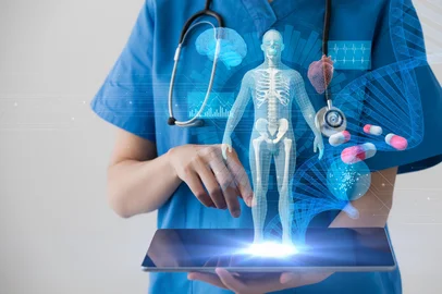 Medical technology concept. Electronic medical record.Fonte: 177090077<!-- NICAID(15686495) -->