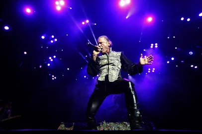 PORTO ALEGRE, RS, BRASIL - 09.10.2019 - A banda britânica Iron Maiden faz show na Arena do Grêmio. (Foto: Félix Zucco/Agencia RBS)<!-- NICAID(14284161) -->