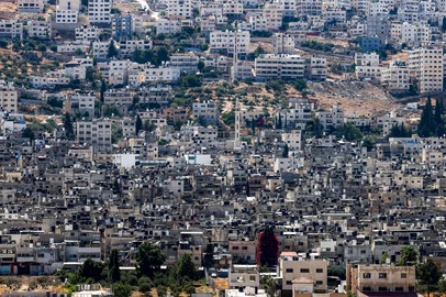 The Balata camp for Palestinian refugees is pictured, east of Nablus in the occupied West Bank on July 29, 2026. Excluding annexed east Jerusalem, around three million Palestinians live in the West Bank alongside more than 500,000 Israelis residing in settlements that are illegal under international law. Violence in the West Bank, which Israel has occupied since 1967, has surged since the Gaza war began with Hamas's October 7, 2023 attack on Israel. (Photo by Zain JAAFAR / AFP)<!-- NICAID(16337785) -->