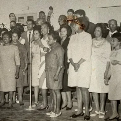 Coral da Sociedade União Rosariense nos anos 1960<!-- NICAID(16110110) -->