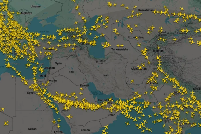 FlightRadar24 / Reprodução FlightRadar24 / Reprodução