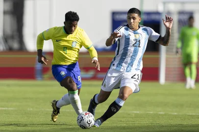 Seleção Brasileira decide a classificação para os Jogos Olímpicos de Paris contra a Argentina, neste domingo (11), no Estágio Brígido Iriarte, em Caracas (VEN), pela última rodada do quadrangular final do Pré-Olímpico.Fotos: Joilson Marconne/CBF<!-- NICAID(15676189) -->