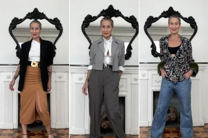 Coluna As Patrícias sobre blazer<!-- NICAID(15591908) -->