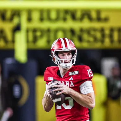 Fernando Mendoza, quarterback de Indiana<!-- NICAID(16270792) -->