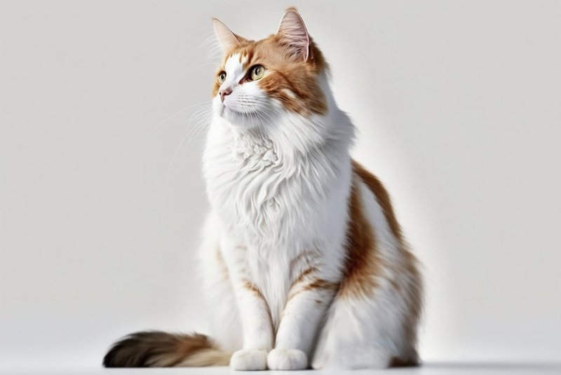 Advertisement cat sitting frontal isolated with white background. Generated by AI.Fonte: 577821920<!-- NICAID(15557152) -->