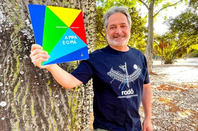 Obra aborda infância, migração, sonhos e o voo da imaginação, com ilustrações de Daniel Kondo. A sessão de autógrafos acontece neste domingo (14), às 15h, no Instituto de Leitura Quindim O premiado escritor, produtor cultural e diretor de teatro Volnei Canônica lança no próximo domingo (14), às 15h, no Instituto de Leitura Quindim, sua quinta obra literária: “A pipa e o piá” (editora Perabook). O livro conta com ilustrações do também premiado Daniel Kondo.<!-- NICAID(16121816) -->