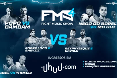 Fight Music Show, o melhor evento de lutas, entretenimento e shows da América Latina, está de volta para sua aguardada 4ª edição, marcada para o dia 24 de fevereiro. Prepare-se para uma noite épica repleta de confrontos, destacando o embate entre o tetracampeão mundial de boxe Acelino Popó Freitas e o ex-BBB, bodybuilder e influenciador Kléber Bambam, onde ambos poderão resolver suas tretas no ringue.<!-- NICAID(15678475) -->