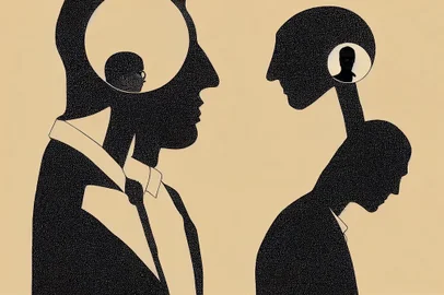 illustration of man looking at himself headless reflected inillustration of man looking at himself headless reflected in the mirror, surreal identity conceptFonte: 538774034<!-- NICAID(15494638) -->