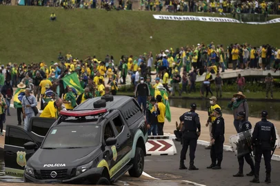Atos golpistas de 8 de Janeiro, em Brasília.<!-- NICAID(15902612) -->