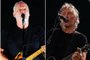 Montagem com fotos dos shows de David Gilmour (2015) e Roger Waters (2018) em Porto Alegre. Músicos do Pink Floyd voltaram a trocar farpas na internet.<!-- NICAID(15342611) -->