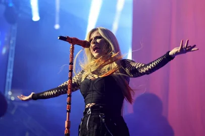 Avril Lavigne se apresentou na Madison Square Garden, em Nova York, nos Estados Unidos, em 28 de junho de 2022.<!-- NICAID(15135343) -->