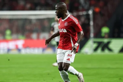 PORTO ALEGRE, RS, BRASIL, 17-08-2025: Inter e Flamengo se enfrentam pela 20ª rodada do Brasileirão 2025. Será o segundo confronto de uma sequência de três jogos seguidos entre as equipes. Na imagem, o jogador do Internacional, Enner Valencia. Foto: Duda Fortes/Agencia RBS<!-- NICAID(16103683) -->