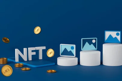 3d rendering concept nft or non fungible token on smartphone.Fonte: 436677961<!-- NICAID(15011839) -->