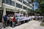 24/11/2023 - Porto Alegre, RS, Brasil - Entidades promovem abraço simbólico ao prédio da Smov, que será leiloado. FOTO: JEFFERSON BOTEGA, AGÊNCIA RBS<!-- NICAID(15607834) -->
