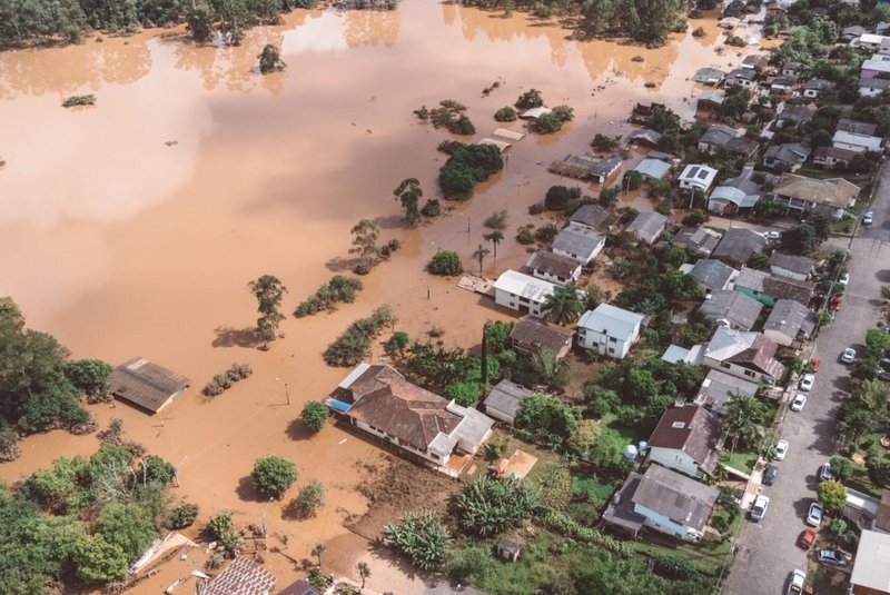 EMEI Pingo de Gente, no bairro Vila Moça, em Muçum, no dia 19 de novembro, em função da enchente que causou destruição em vários municípios. - Foto: Prefeitura de Encantado/Imprensa/Divulgação<!-- NICAID(15608007) -->