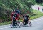 De cadeiras de rodas, amigos percorrem mais de 20 quilômetros de Caxias do Sul ao Santuário de Caravaggio
