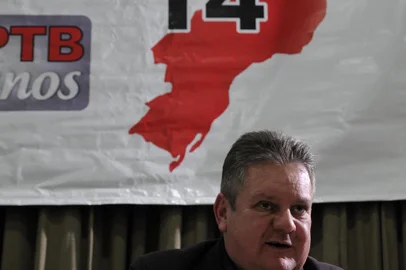 CAXIAS DO SUL, RS, BRASIL, 05/10/2017 - Encontro do PTB em Caxias do Sul. NA FOTO - Ranolfo Vieira JR,  pré candidato a governador pelo PTB.  (Marcelo Casagrande/Agência RBS)<!-- NICAID(13193559) -->