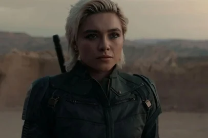 Florence Pugh em "Thunderbolts".<!-- NICAID(16027512) -->