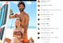 Em clima de romance, Duda Reis posa de biquíni ao lado do novo namorado