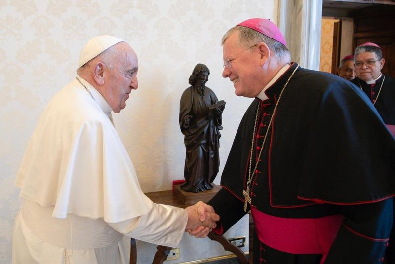 Papa Francisco recebeu Dom Jaime Spengler em visita ao Vaticano no início de setembro de 2023.<!-- NICAID(15537976) -->