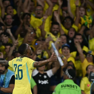Brazil's forward #26 Rayan celebrates after scoring his team's third goal during the international friendly football match between Brazil and Panama at the Maracana stadium in Rio de Janeiro, Brazil on May 31, 2026. (Photo by Mauro PIMENTEL / AFP)<!-- NICAID(16297332) -->