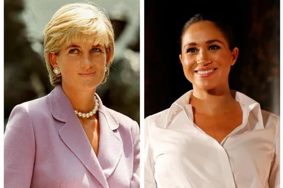 Princesa diana e meghan markle.<!-- NICAID(14734092) -->