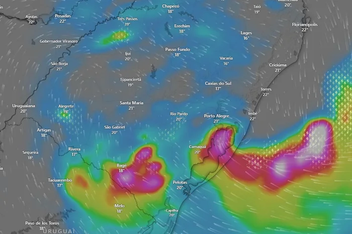 Reprodução / Windy.com