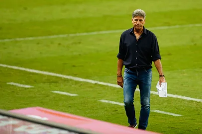 PORTO ALEGRE, RS, BRASIL - 10/03/2021 - Partida entre Grêmio e Ayacucho, válida pela segunda fase preliminar da Libertadores, na Arena. Foto: Marco Favero / Agencia RBS<!-- NICAID(14732636) -->