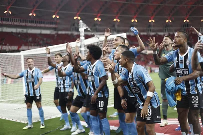 PORTO ALEGRE, RS, BRASIL, 08/03/2026: Inter e Grêmio se enfrentam no Estádio Beira-Rio, no Gre-Nal de número 451, no jogo de volta da final do Campeonato Gaúcho de 2026, o Gauchão. Após o jogo de ida, na Arena, terminar em 3 a 0 para o Grêmio, o Internacional recebe o adversário em casa com a missão de tentar reverter o placar e conquistar o bicampeonato estadual.  Foto: André Ávila/Agência RBS<!-- NICAID(16240773) -->