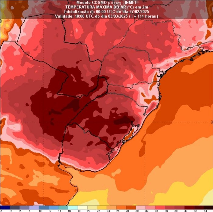 Instituto Nacional de Meteorologia (Inmet) / Reprodução Instituto Nacional de Meteorologia (Inmet) / Reprodução