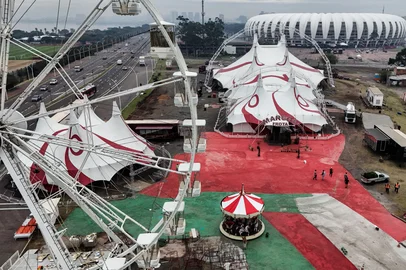 Matéria aborda volta do Mirage Circus a Porto Alegre, destacando as novidades desta temporada. A estreia está prevista para o público geral nesta sexta-feira (6). Quinta haverá uma sessão teste.<!-- NICAID(16051805) -->