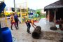 SANTA TEREZA, RS, BRASIL, 09/09/2023. Santa Tereza é o município da Serra mais afetado após as fortes chuvas que causaram a cheia do Rio Taquari. Voluntários chegam ao município para ajudar na limpeza e reconstrução. (Porthus Junior/Agência RBS)<!-- NICAID(15536113) -->
