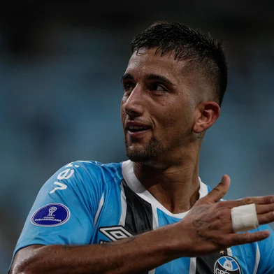 Porto Alegre, RS, Brasil, 08-04-2025: Grêmio vs Atlético Grau pela Copa Sul-Americana, na Arena. Cristian Olivera. Foto: Renan Mattos / Agência RBS<!-- NICAID(16013084) -->