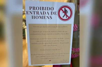 **A PEDIDO DE FILIPE PIMENTEL**A empresária e influencer cearense Andrea Costa decidiu impedir a entrada de homens com comportamentos desrespeitosos e machistas em uma loja de roupas e acessórios da qual é dona em São José dos Campos, no interior de São Paulo.<!-- NICAID(15000141) -->