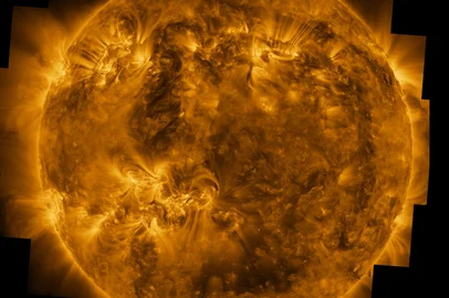 NASA e ESA divulgam imagens de alta qualidade do Sol - Foto: J. Hirzberger (MPS)/E. Kraaikamp (ROB)/ESA & NASA/Solar Orbiter/PHI & EUI teams/ReproduçãoIndexador: Jans Henke<!-- NICAID(15919546) -->