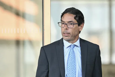 California physician Mark Chavez exits federal court in Los Angeles on October 2, 2024. Chavez pleaded guilty to conspiring to distribute the drug ketamine to the late actor Matthew Perry, who died of a ketamine overdose in October 2023. (Photo by Patrick T. Fallon / AFP)<!-- NICAID(15881227) -->