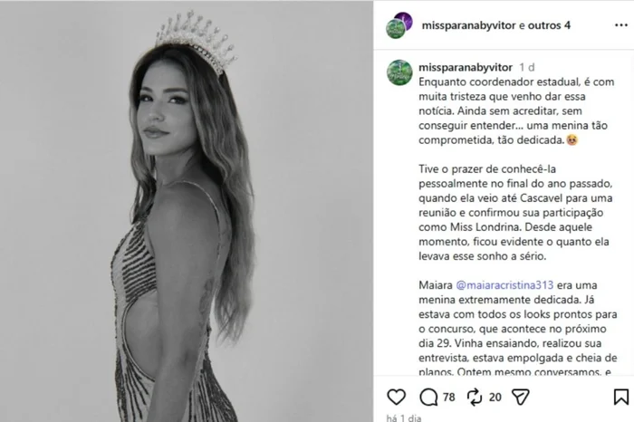 Reprodução / @missparanabyvitor / Instagram Reprodução / @missparanabyvitor / Instagram