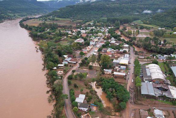 Santa Tereza, 04 de maio de 2024. Imagens mostram a cidade após cheia do Rio Taquari<!-- NICAID(15754357) -->