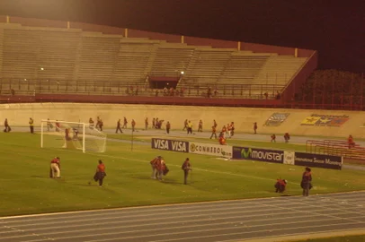 *** Inter na Venezuela - Leandro Behs ***Time do Inter viaja à Maracaibo, na Venezuela, para o primeiro jogo da Libertadores contra o time da casa. Fotógrafo: Leandro Behs<!-- NICAID(1759943) -->