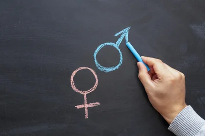 Chalk blackboard with text SEX ED, closeup. The teacher writes with chalk on the blackboardPORTO ALEGRE, RS, BRASIL, 25-07-2025: Educação sexual. Foto: Сергей Храмов/stock.adobe.comFonte: 323219649<!-- NICAID(16088034) -->