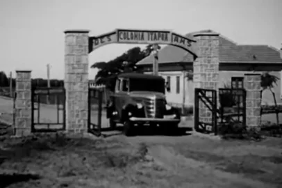 Print de filme no Hospital Colônia Itapuã na década de 1940<!-- NICAID(15595720) -->