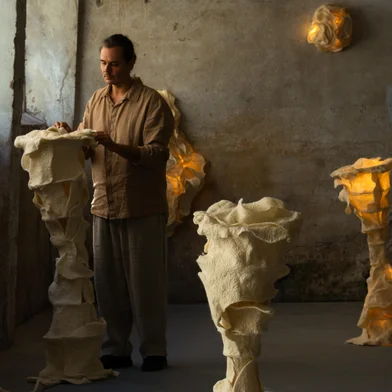 Obras da exposição "Terra Entre: Camadas de uma paisagem de fronteira", do artista gaúcho Tiago Braga.<!-- NICAID(16362730) -->
