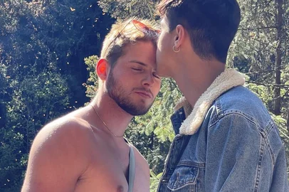 Daniel Lenhardt e o namorado<!-- NICAID(15054948) -->