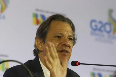 São Paulo (SP) 29/02/2024 - Ministro Fernando Haddad concede entrevista coletiva após reunião do G20. Foto Paulo Pinto/Agência Brasil<!-- NICAID(15693608) -->