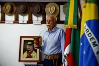 PORTO ALEGRE, RS, BRASIL,12-03-2014- 50 ANOS DO GOLPE MILITAR DE 1964.Apoio civil ao golpe.Rodí Pedro Borghetti, presidente do Instituto Gaúcho de tradição e Folclore, fala sobre o período militar.<!-- NICAID(10309926) -->