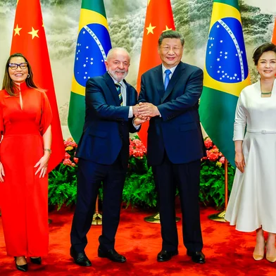 13.05.2025 - Presidente da RepÃºblica, Luiz InÃ¡cio Lula da Silva, durante a cerimÃ´nia de boas-vindas, no Grande PalÃ¡cio do Povo. Pequim - China.â¨Foto: Ricardo Stuckert / PR<!-- NICAID(16036558) -->